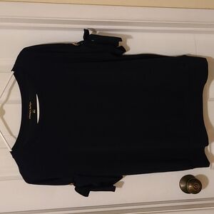 ALWAYS INDIGO Women's‎ Blue Stretch Short Sleeve Blouse - Size Large NWOT